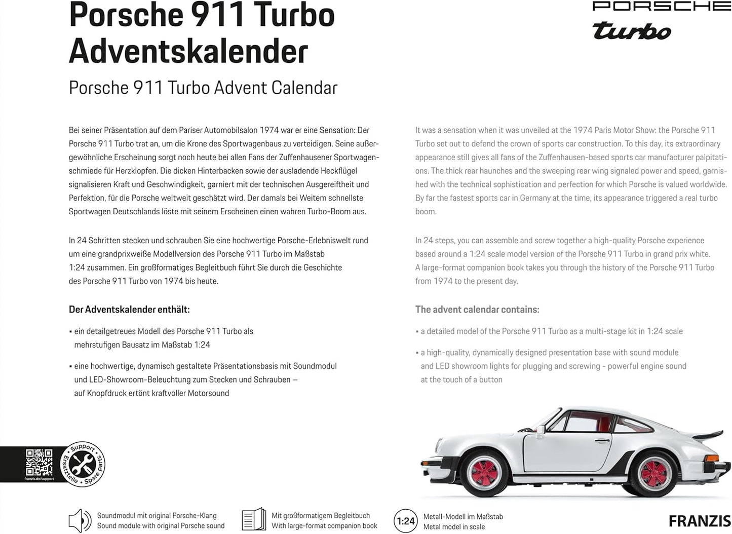 Porsche 911 Turbo 1:24 Grand Prix-White Advent Calendar 1:24